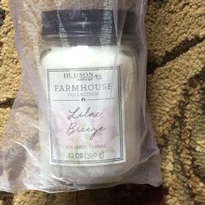 Cottagecore Aesthetic Mason Jar Lilac Scented Candle with Gift Bag New 12 oz